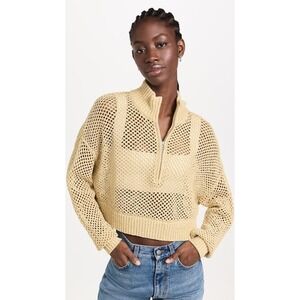 New NWT Staud Hampton Sweater Cropped Open‎ Knit